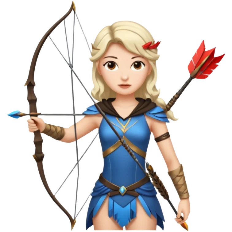 wo with eros clothes and arrows emoji