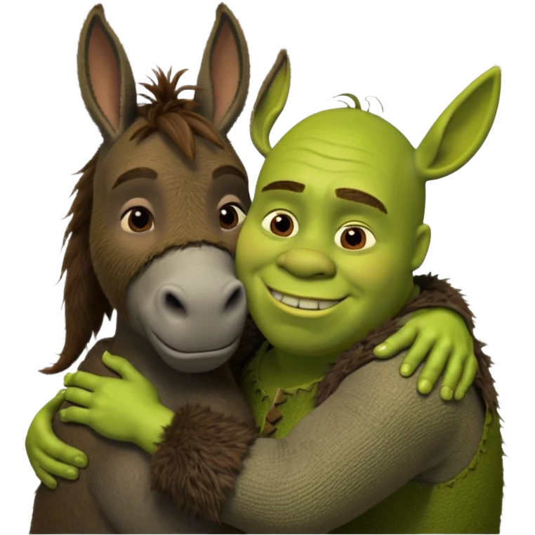 shreck hugging donkey emoji