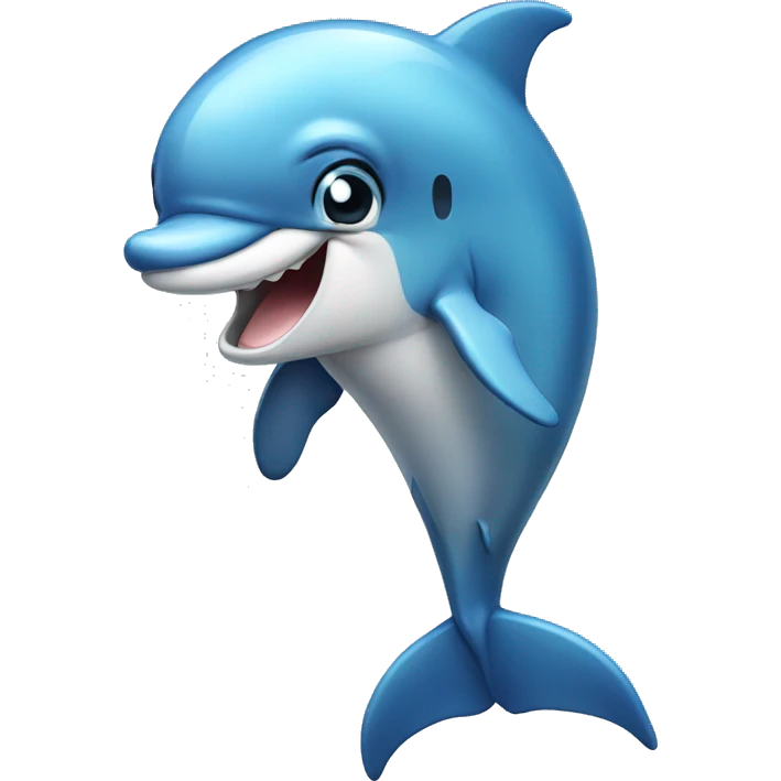 A dolphin crying emoji