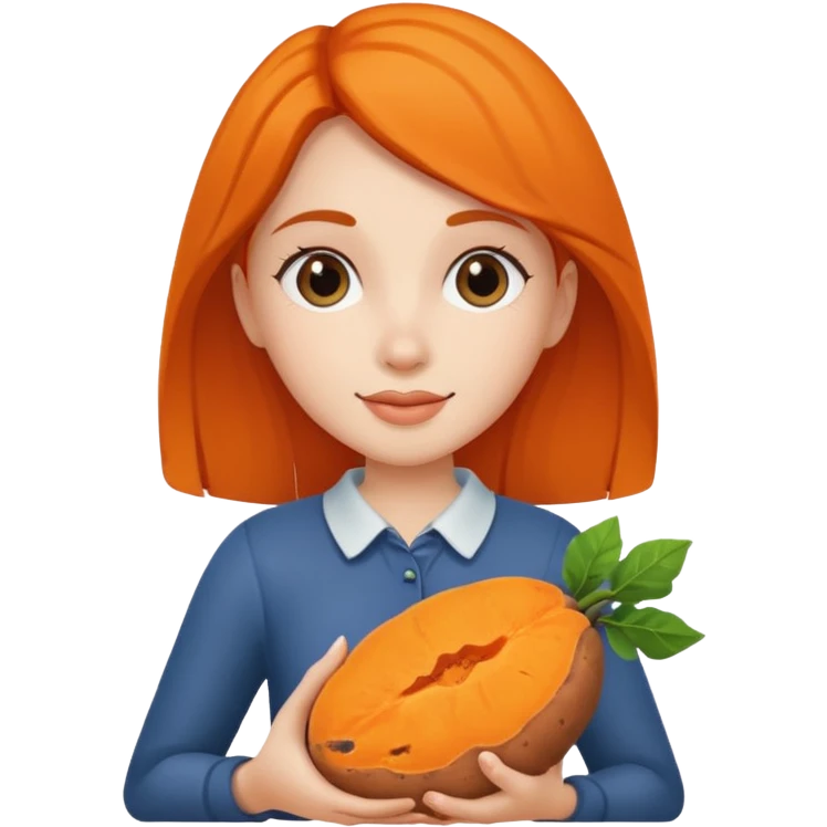 Luna con un camote emoji