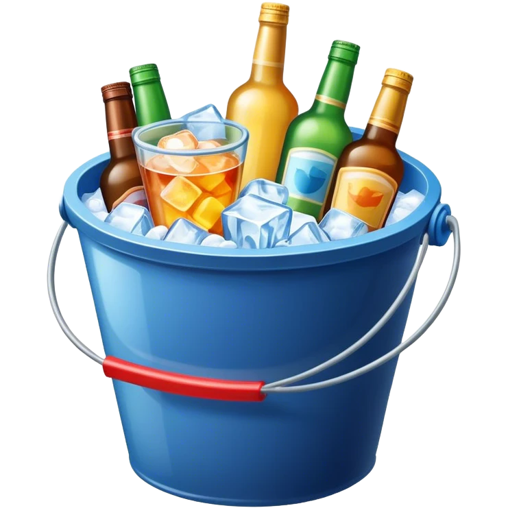 bucket with booze emoji
