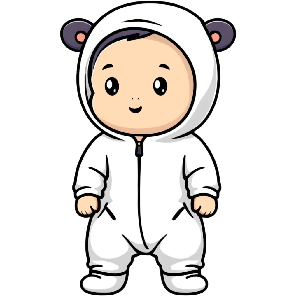adorable baby in a onesie emoji