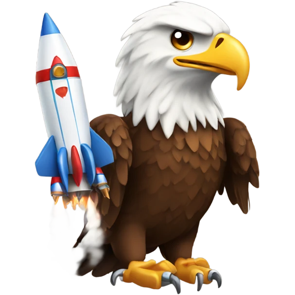 Eagle with rocket emoji