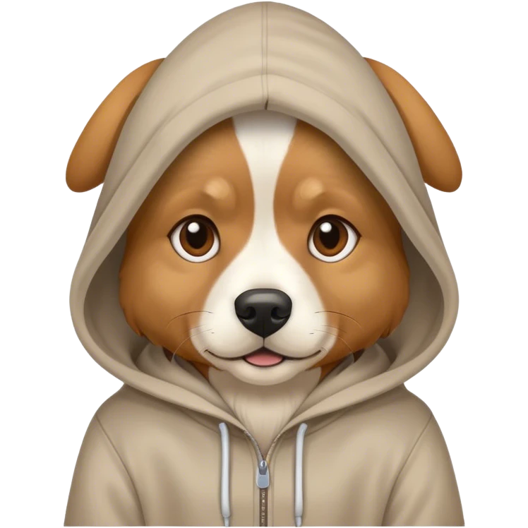 Dog with a hoodie emoji