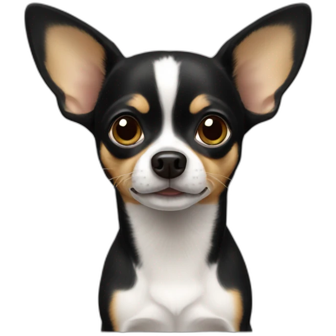 chihuahua black emoji