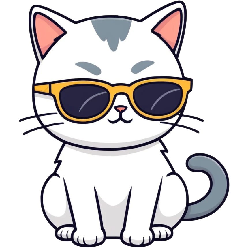 Cat with sunglasses emoji