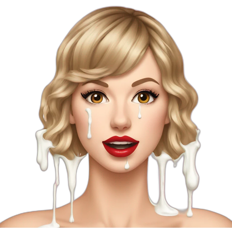 taylor-swift-selfie-milk-on-face-dripping emoji