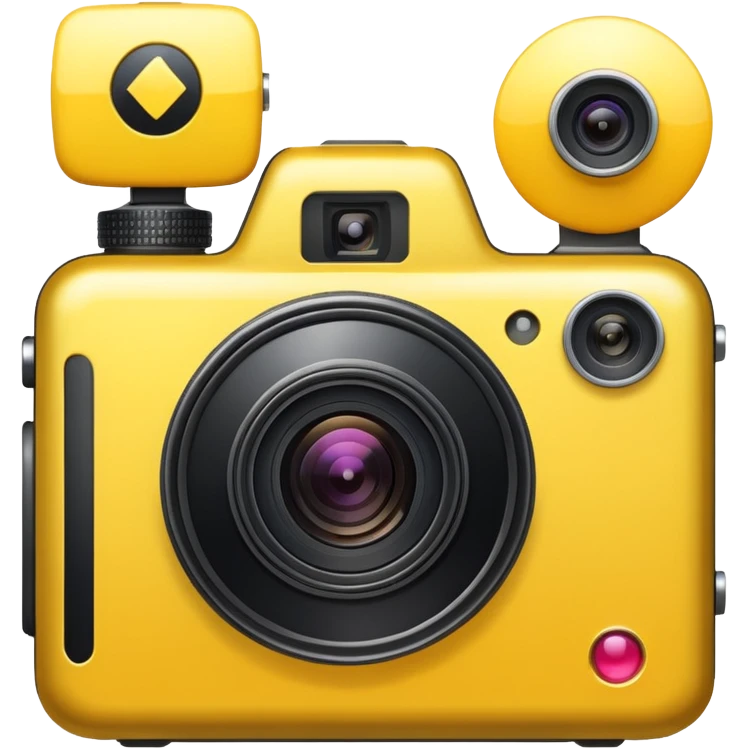 a camera with a yellow plus inside emoji