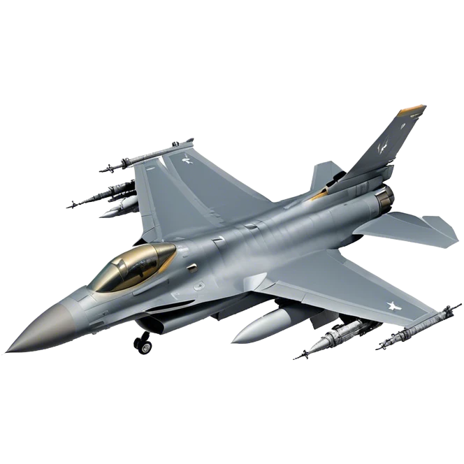 F-16 Fighting Falcon - General Dynamics (Stealth grey) emoji