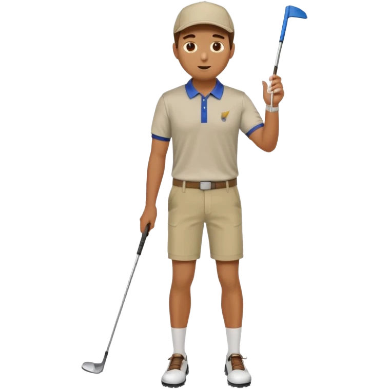 man playing golf full body emoji
