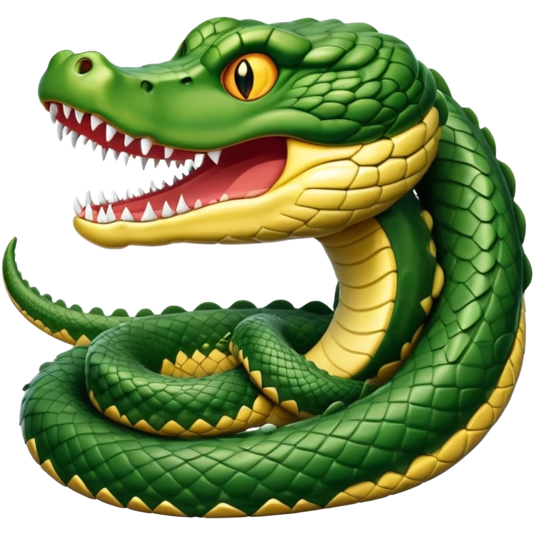 Snake with a gator  emoji