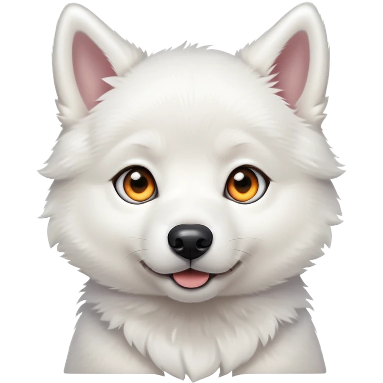 Perrito blanco husky emoji