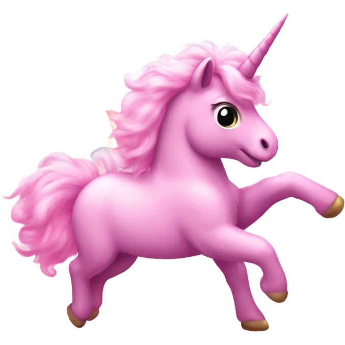 pink fluffy unicorns dancing on rainbows emoji