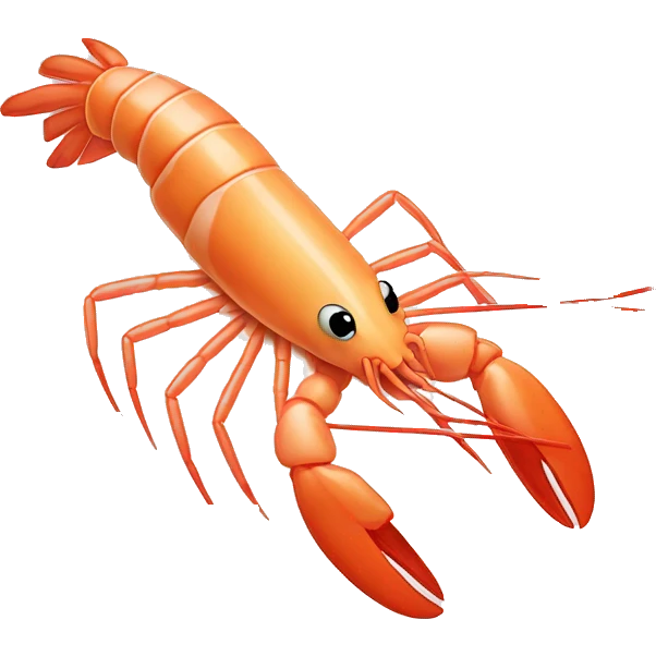 Shrimp that is cooking rice emoji