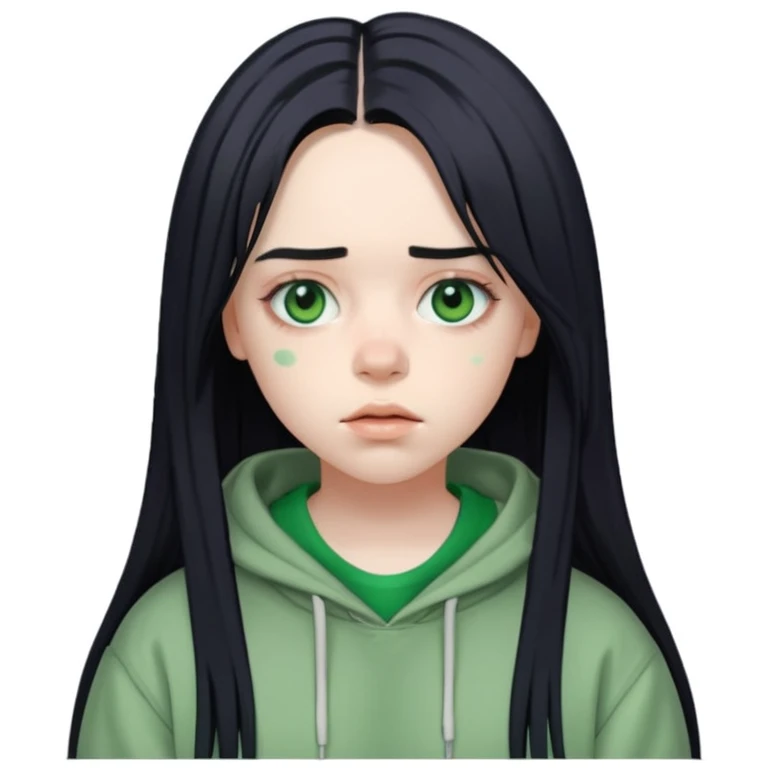 Make the billie eilish person emoji
