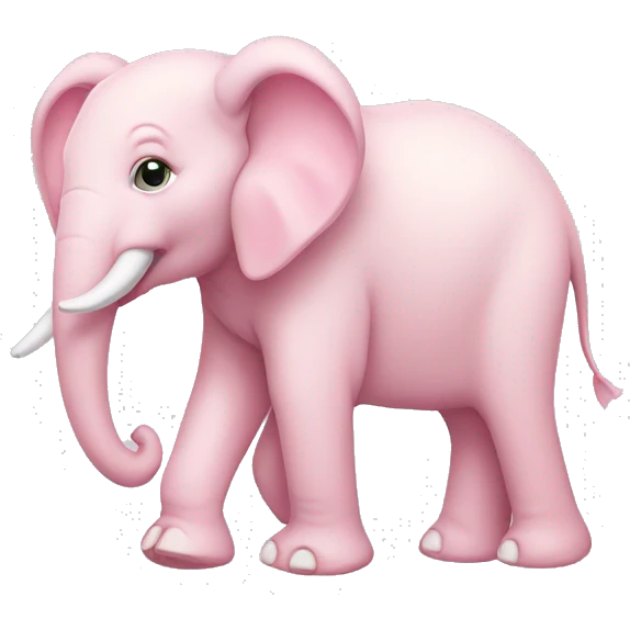 Pastel pink elephant  emoji