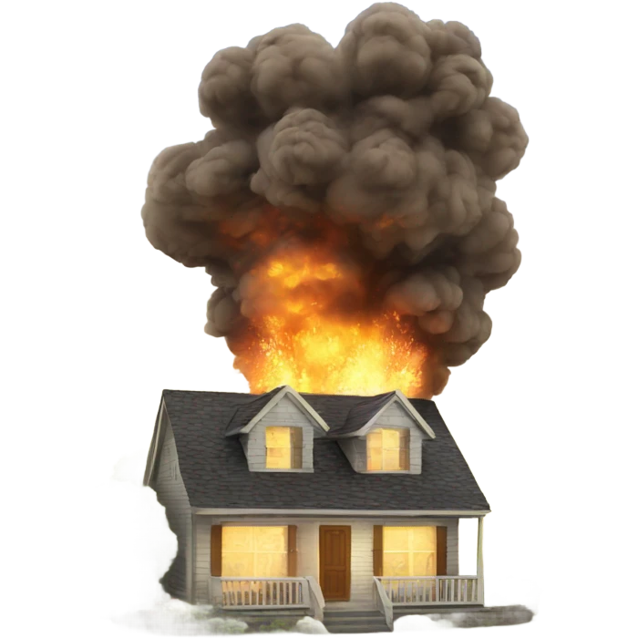 House blowing up emoji