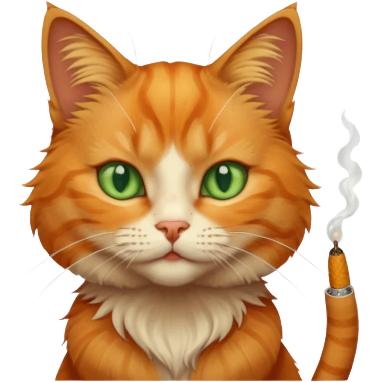 A cat with a cigeret emoji