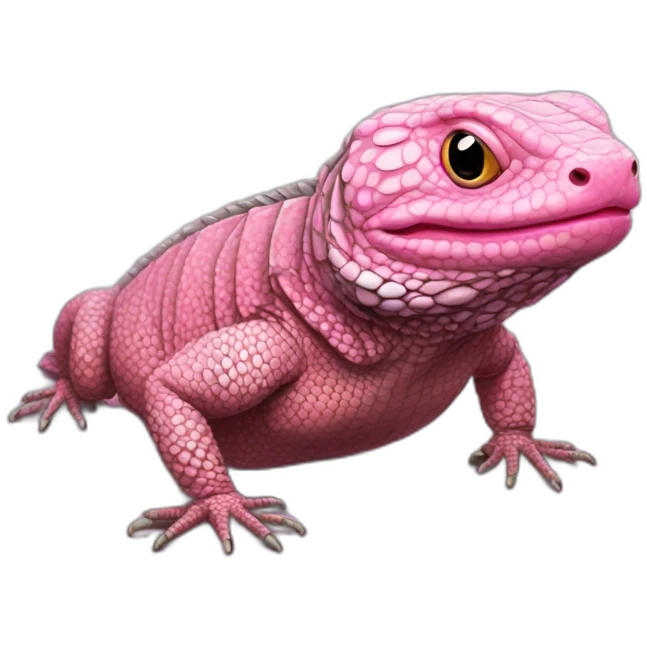fat tegu lizard pink emoji