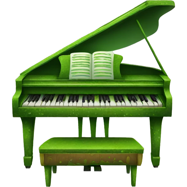 Green mossy piano emoji