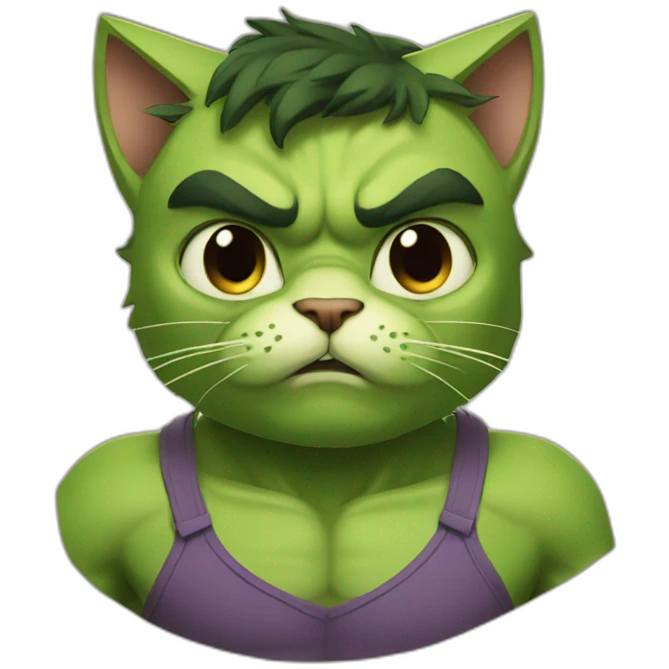 Hulk cat emoji