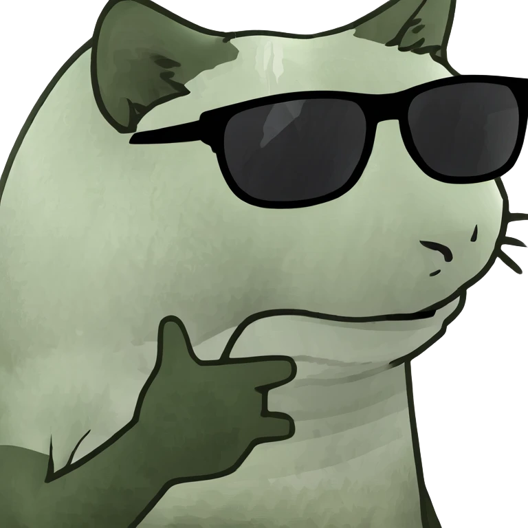 Cat with sunglasses emoji
