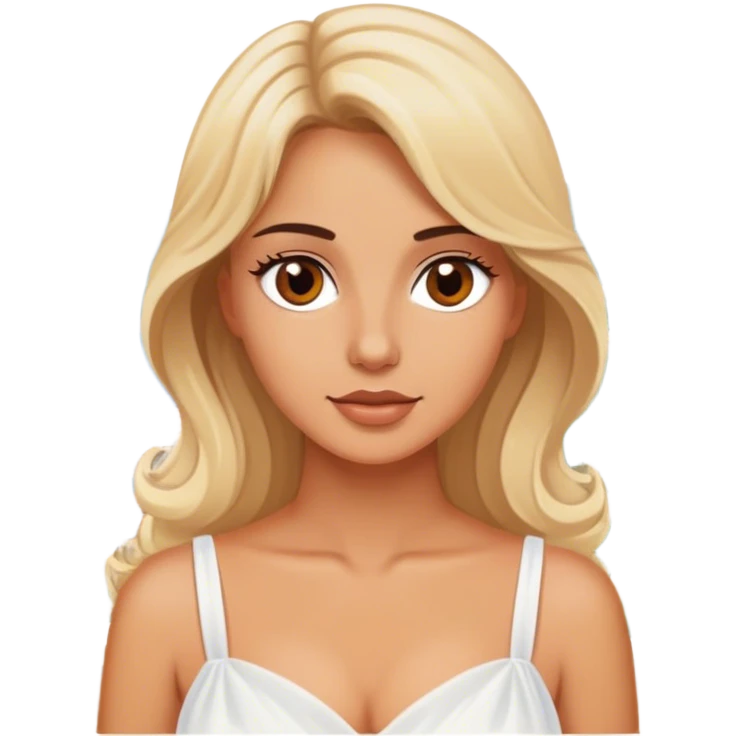 Luxury blonde model, brown eyes, honeymoon in Italy emoji