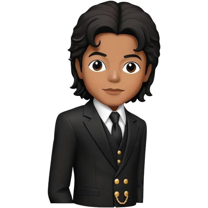 Michael Jackson wearing black suit from waist up emoji