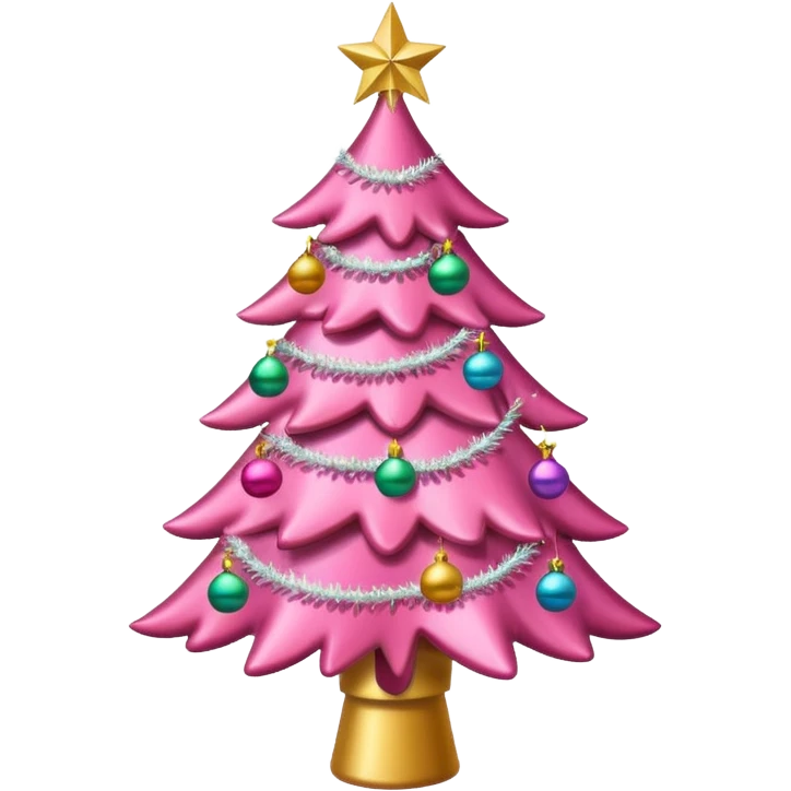 pink christmas tree emoji
