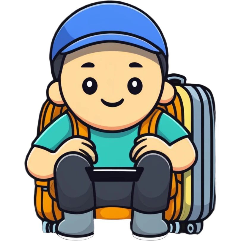 Hotel room booking problem with tired traveler emoji