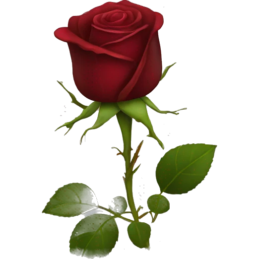Dark red rose emoji
