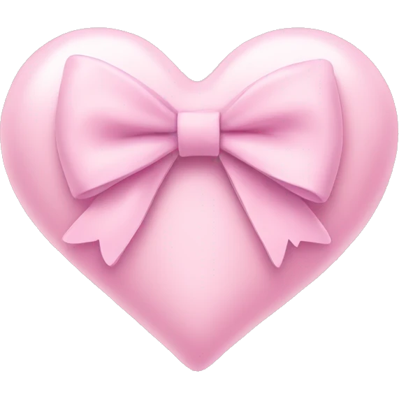 Pastel pink heart with a bow  emoji