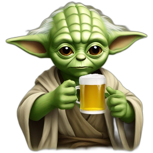 Yoda_drinking_beer emoji