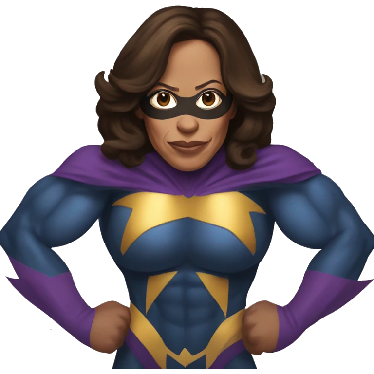 kamala harris muscles superhero no mask emoji