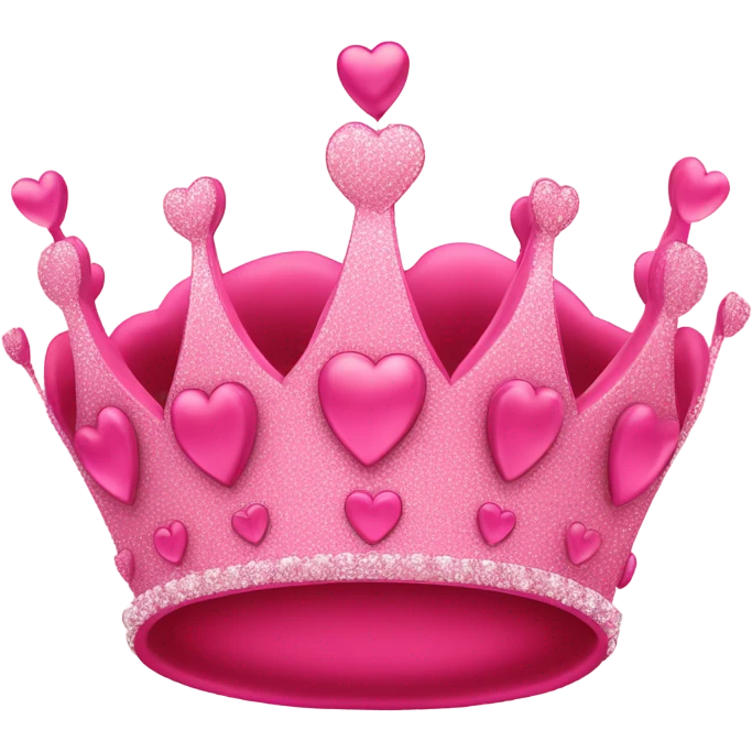 Crown with sparkly hearts  emoji