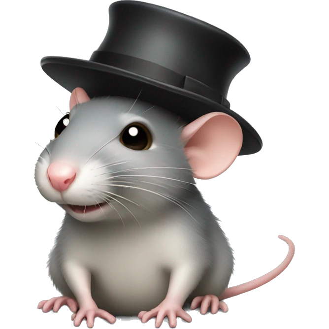 Rat with a hat  emoji