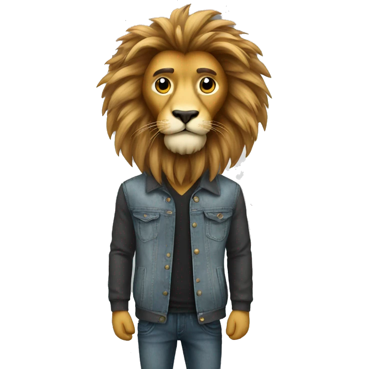 Stylist funny lion  emoji