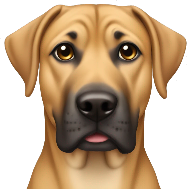 Black mouth cur face no neck emoji