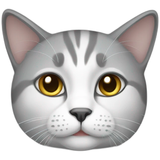 white and grey cat emoji