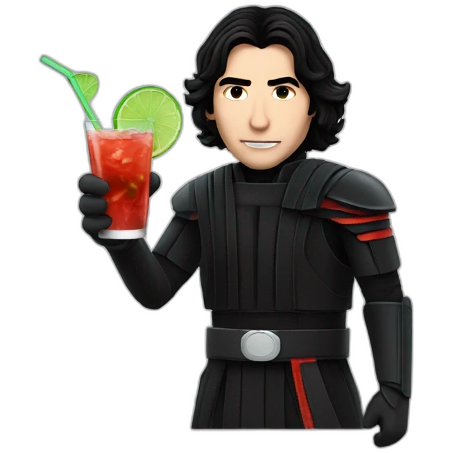 Kylo ren with a mojito emoji
