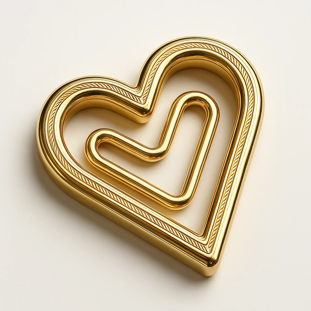 heart shaped paper clip emoji