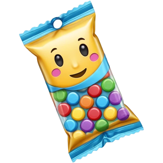 one candy in a wrapper emoji