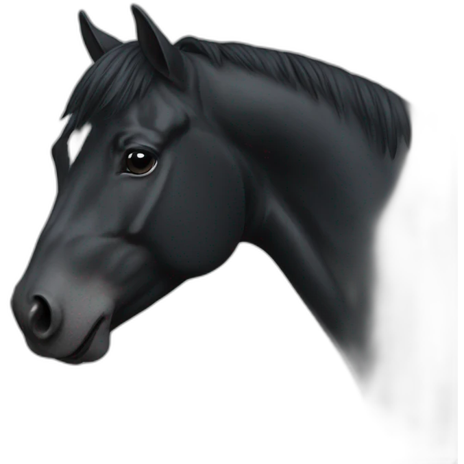 Black horse headmark and Little nosemark  emoji