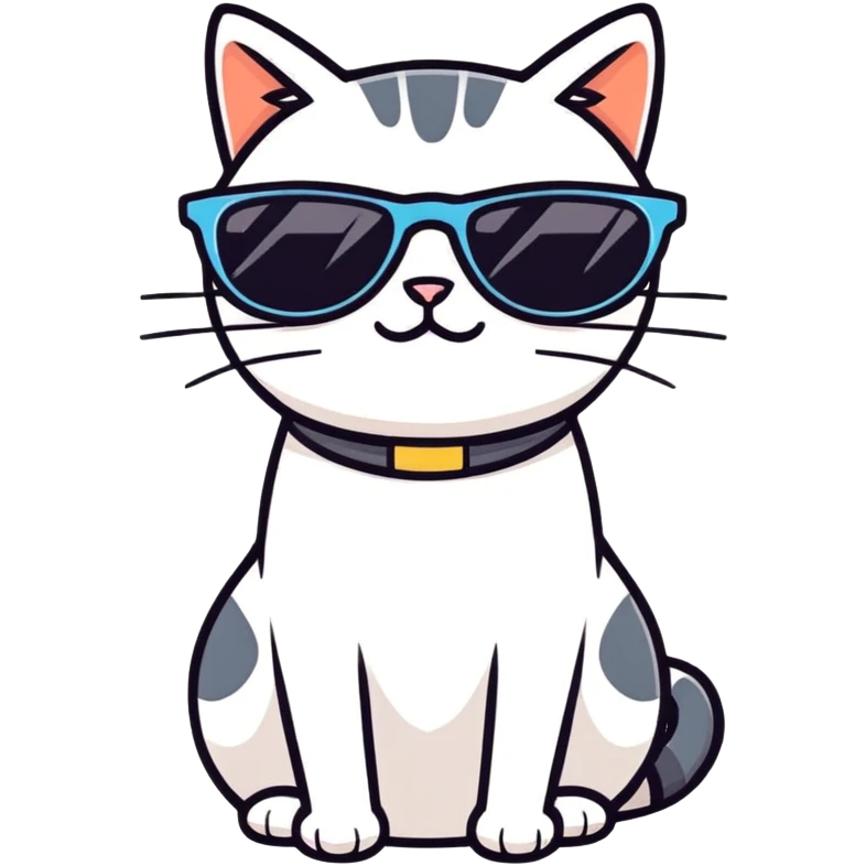 Cat with sunglasses emoji
