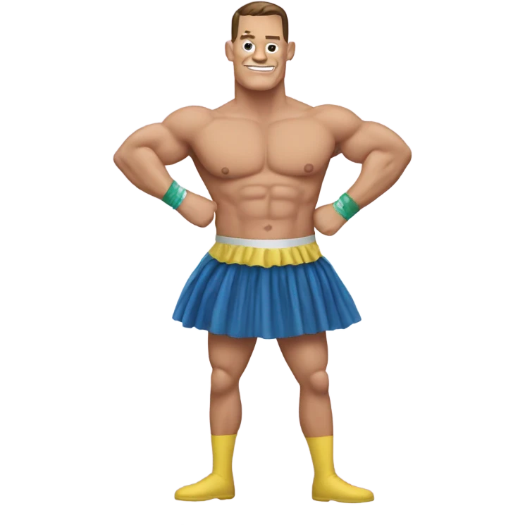 John Cena wearing a tutu emoji