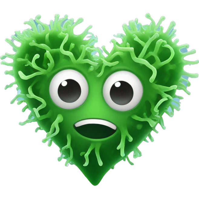 cute heart from long sea algae emoji