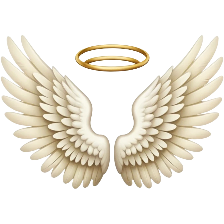Angel wings beige  emoji