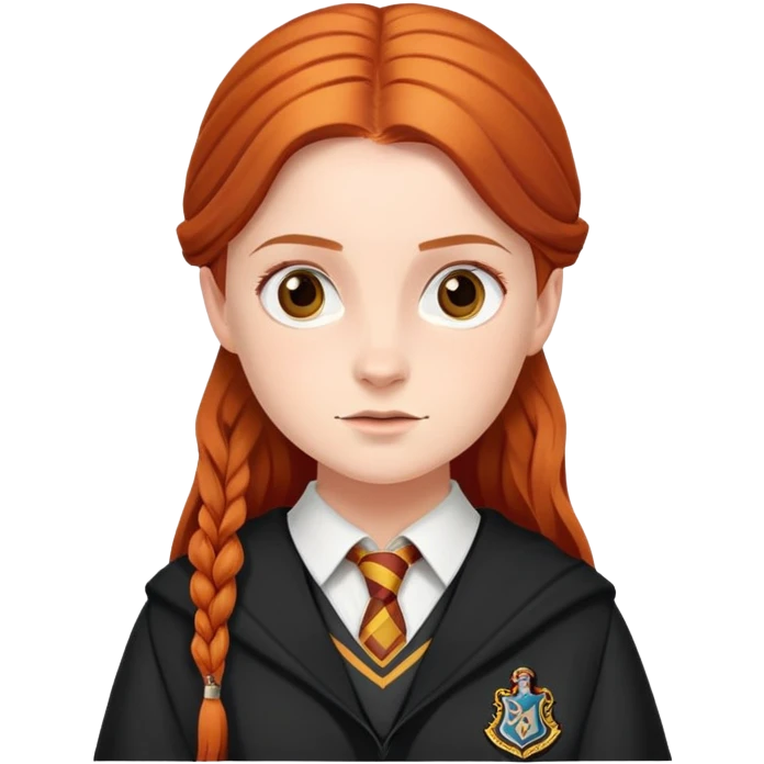 Ginny Weasley in harry potter, wear hogwarts uniform emoji