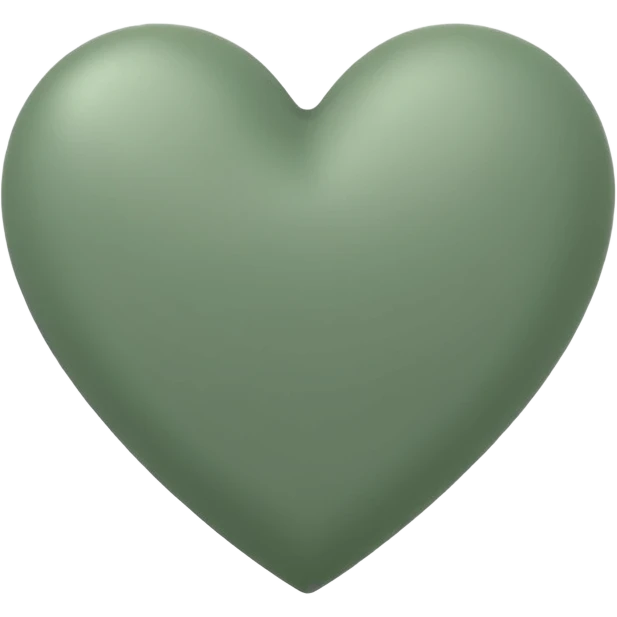 Sage green heart emoji