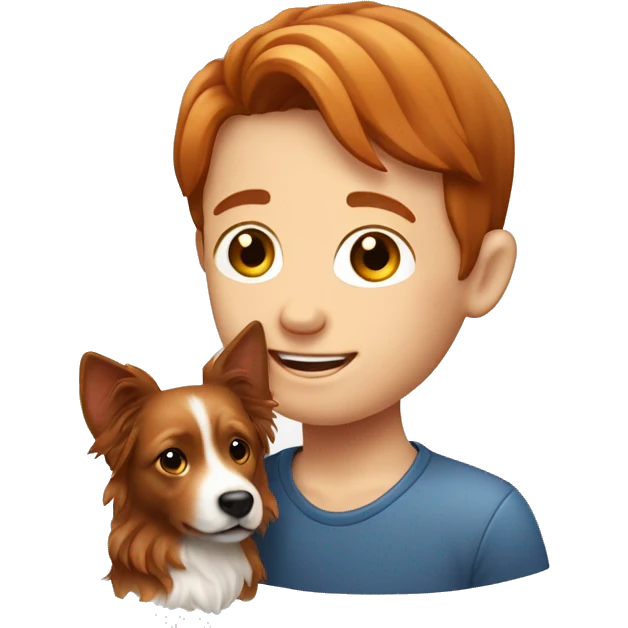 jongen met een pet rood haaren een onderkin emoji